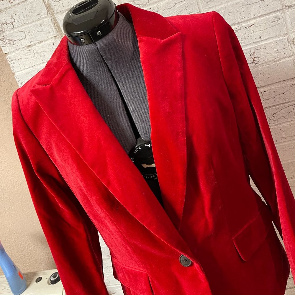 NWT Talbots Red Velvet Blazer 6